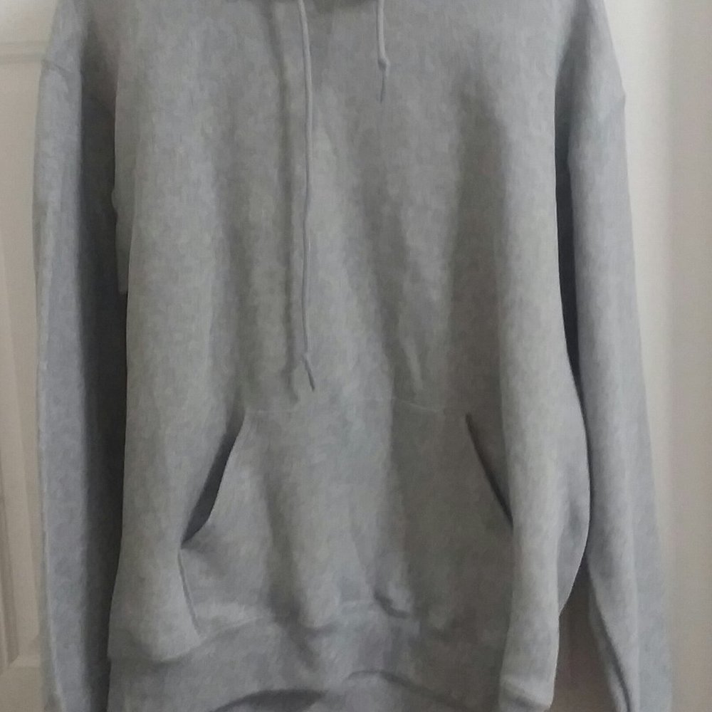 Jerzees Gray Hoodie Large Men's